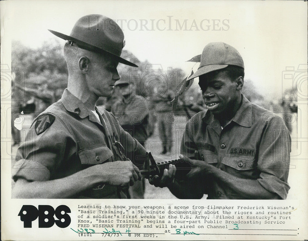 1973 Press Photo Scene from &quot;Basic Training&quot; film - Historic Images