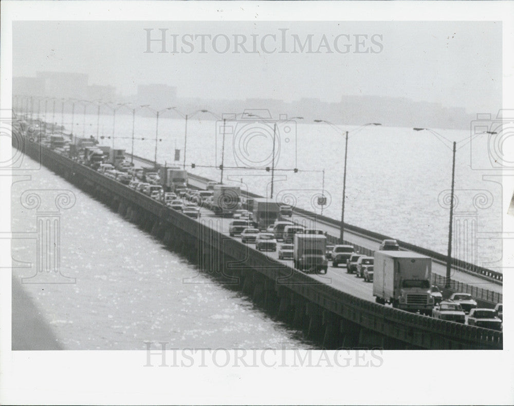 1991 Press Photo Howard Franklin bridge traffic in Fla. - Historic Images