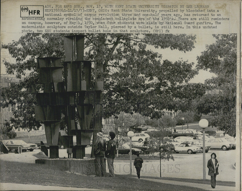 1973 Press Photo Kent State University Ohio - Historic Images