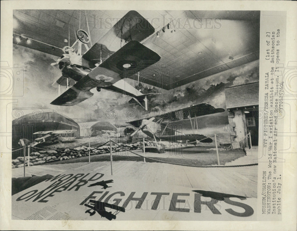 1976 Press Photo World War I Aviation Exhibit Washington D.C. - Historic Images