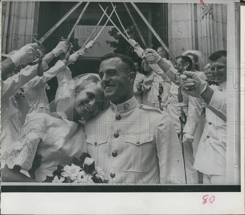 1966 Press Photo US Naval Academy Annapolis Maryland Marriage - Historic Images