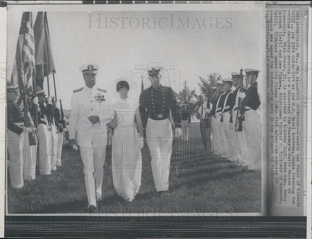 1969 Press Photo US Naval Academy Annapolis Maryland  Marriage - Historic Images