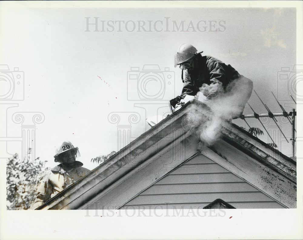 1983 Press Photo House Fire Matteson Illinois - Historic Images