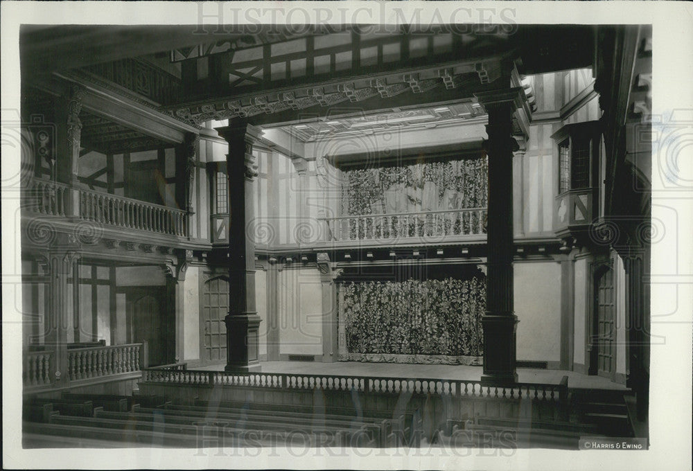 1931 Press Photo Shakespearean Theatre Interior Angle - Historic Images