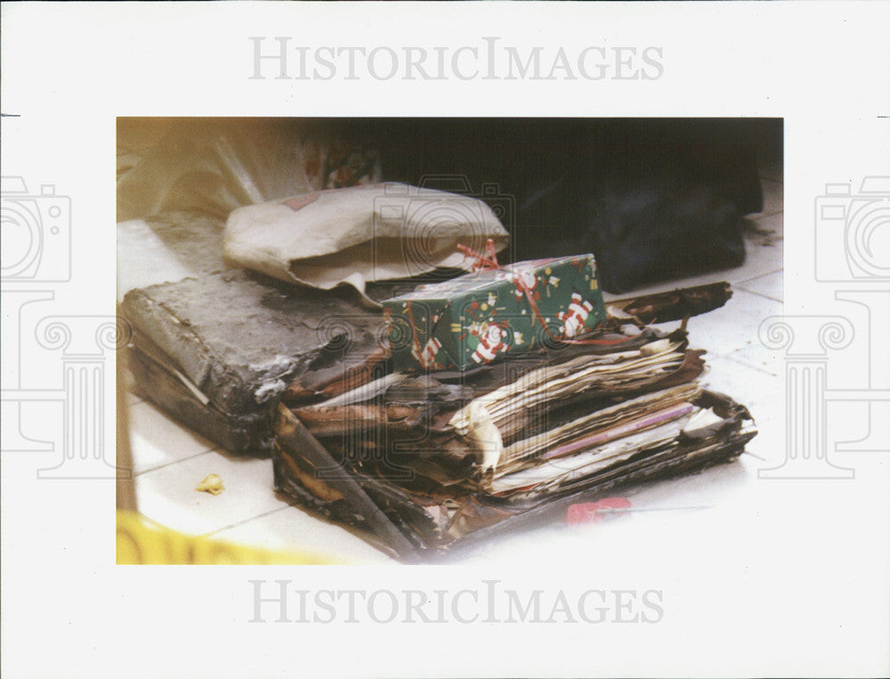 1994 Press Photo Bombing in New York City Subway Remnants of Briefcase - Historic Images
