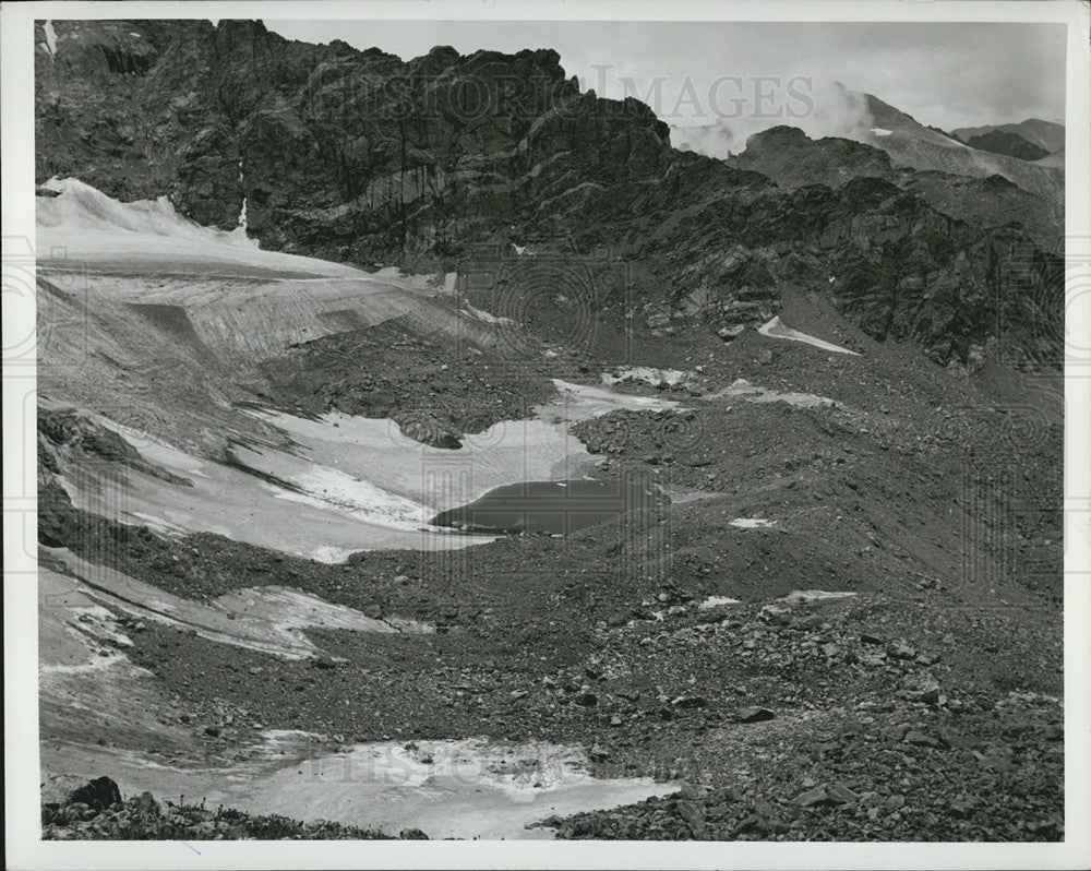 1964 Press Photo Arapahoe Glacier Colorado - Historic Images