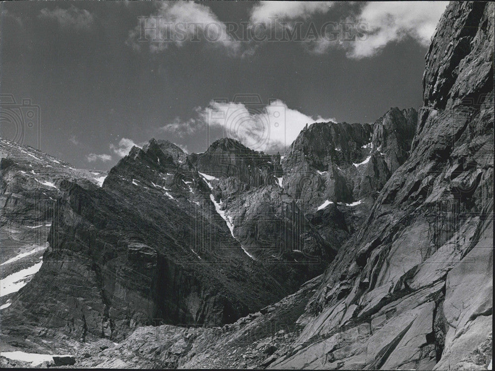 1962 Press Photo Chasm Lake in Colorado - Historic Images