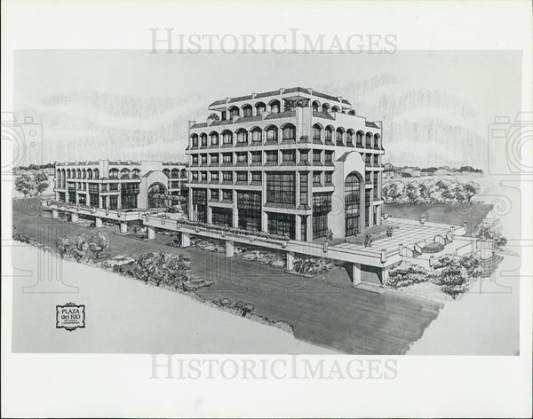 Plaza del Rio Rendering Approved By Bradenton 1984 Vintage Press Photo ...