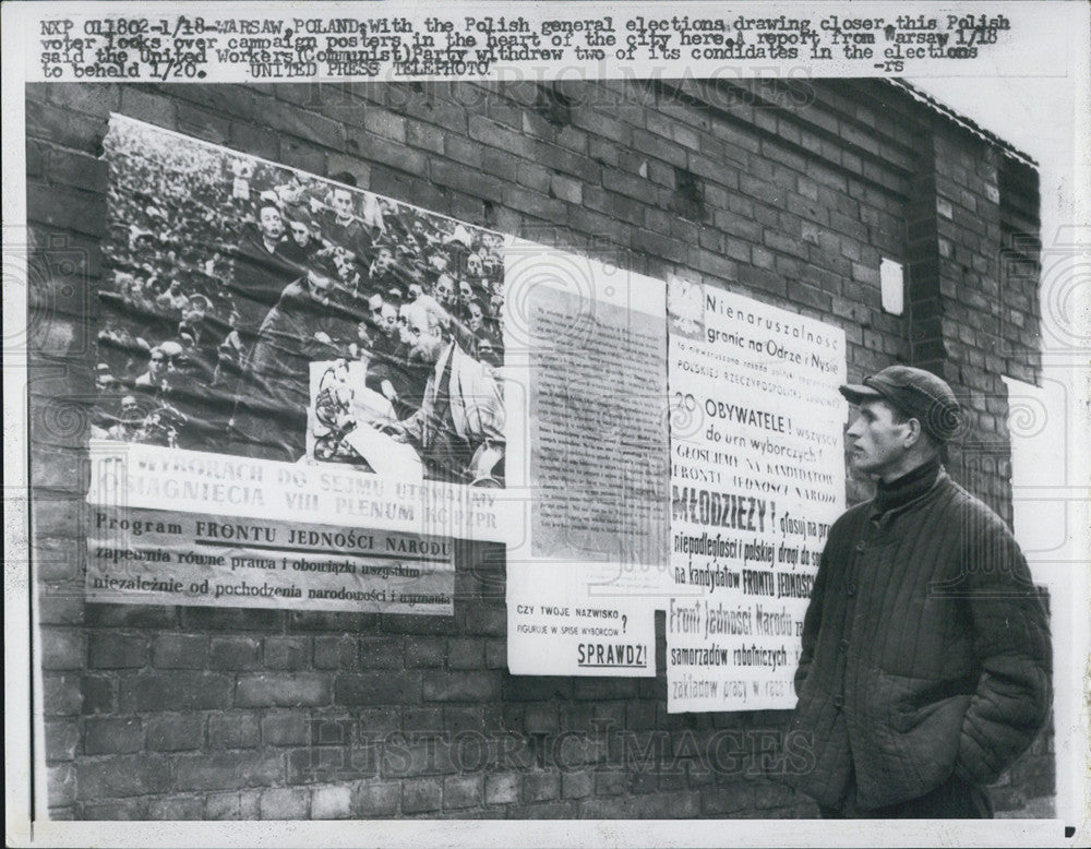 1957 Press Photo Polish Election Draws Closer - Historic Images