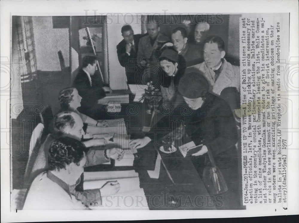 1957 Press Photo Polish Elections - Historic Images