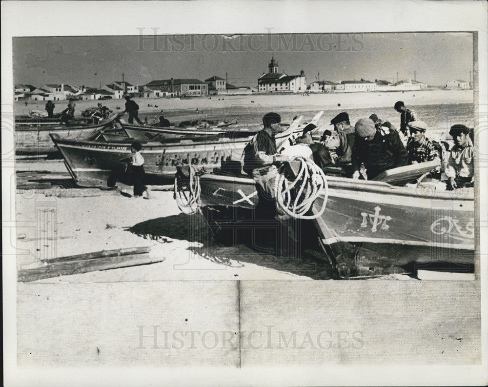 1941 Press Photo Harbor of Ville di Conti, Portugal - Historic Images