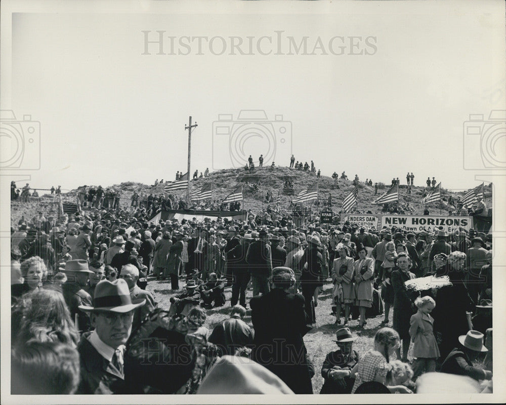 1947 Press Photo Enders Dam Opening - Historic Images