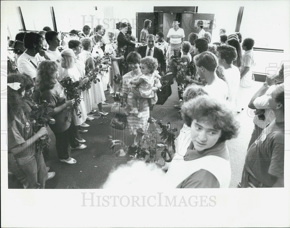 1989 Press Photo Eastern Airlines resumes service at Tampa after strike - Historic Images