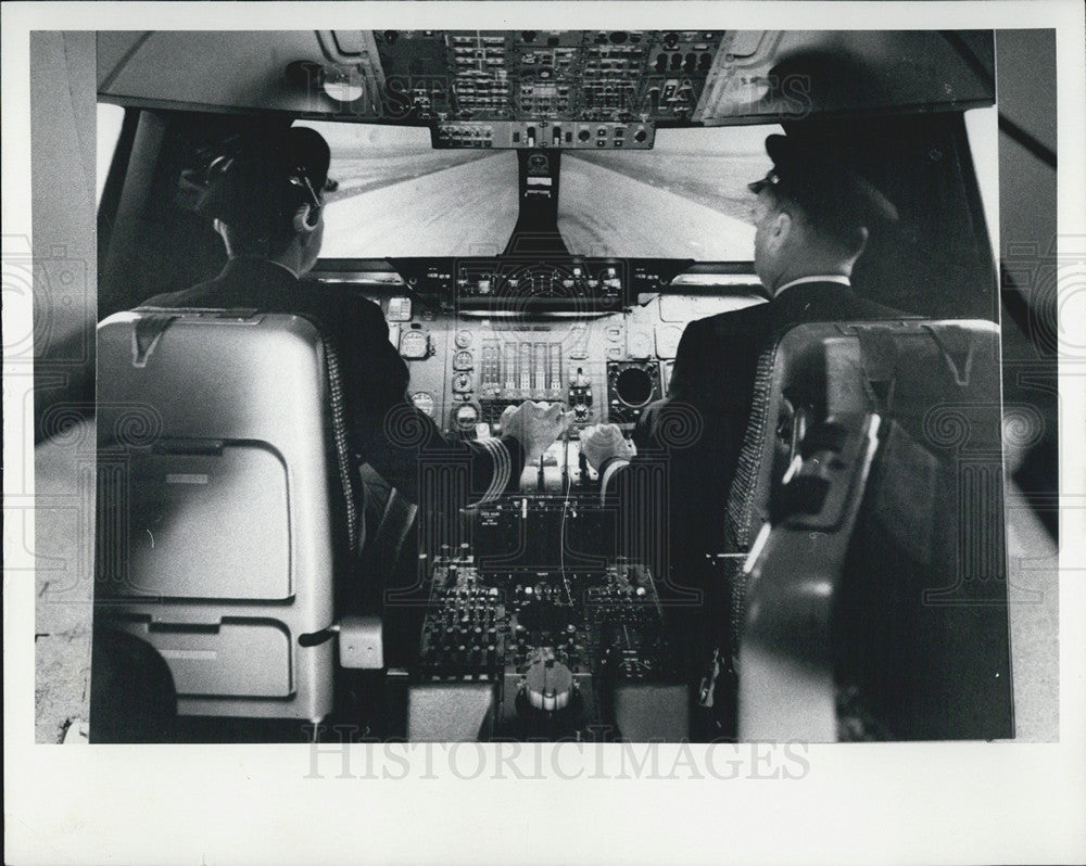 1973 Press Photo Interior of Jet Airplane - Historic Images
