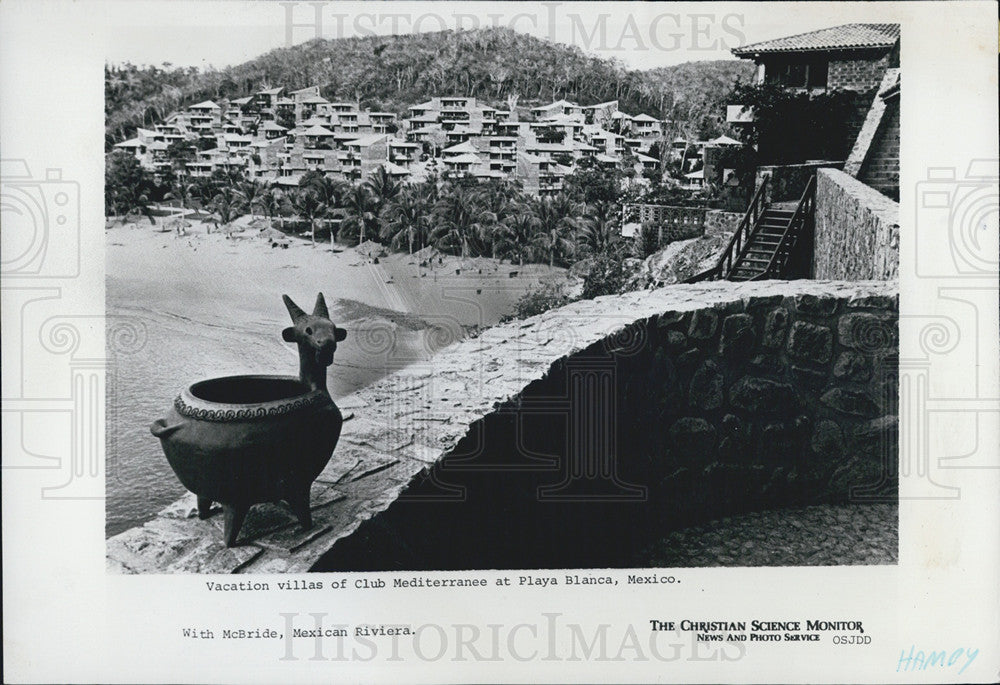 1978 Press Photo Vacation Villas of Club Meditterranee at Playa Blanca, Mexico - Historic Images