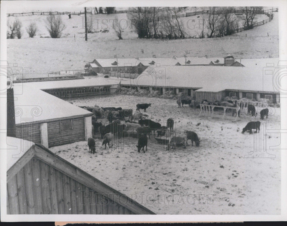 1963 Press Photo Farms in Winter Season in Russia. - Historic Images