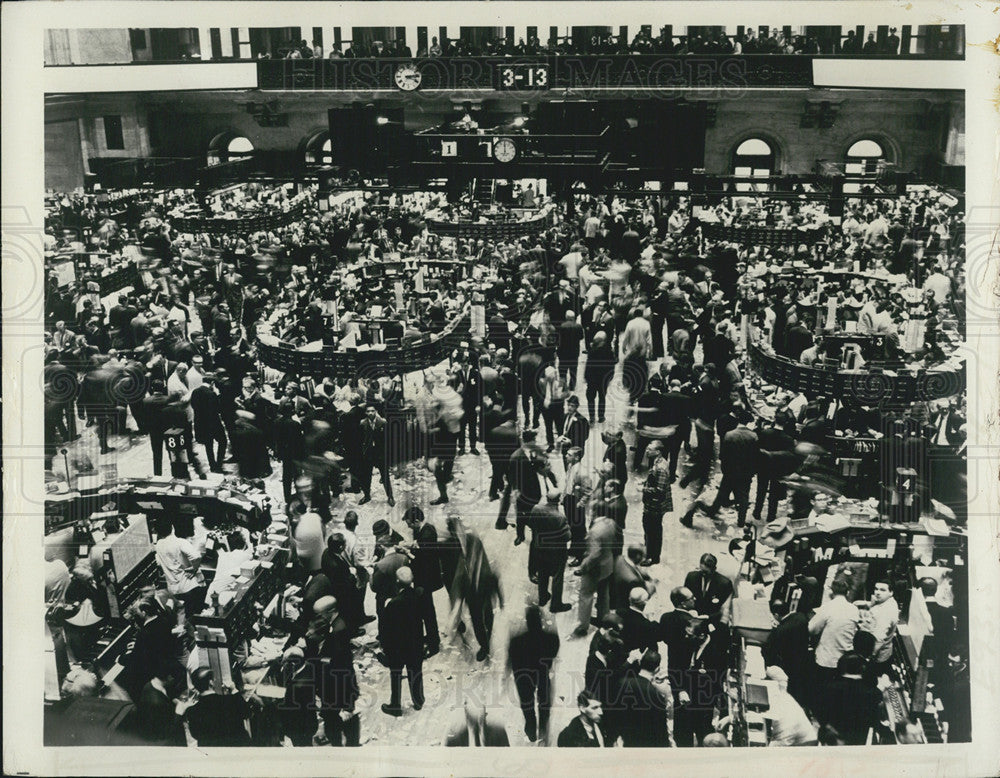 1968 Press Photo New York Stock Exchange volume record fell - Historic Images