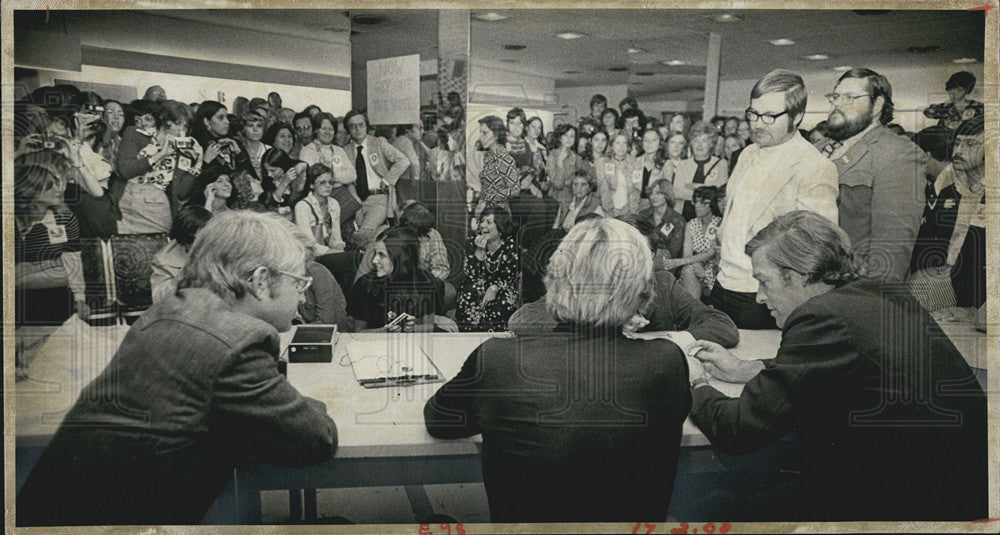 1974 Press Photo Robert Redford, Dick Lamm, Tom Wirth - Historic Images