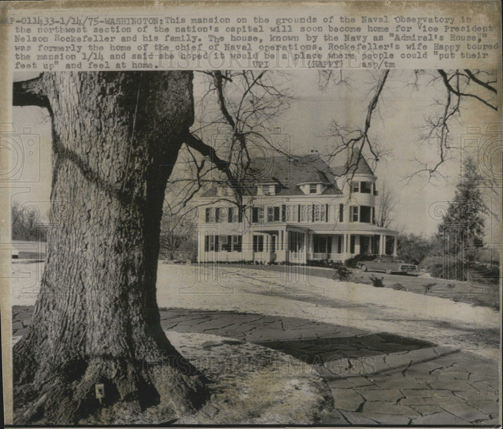 1975 Press Photo Home of Vice President Nelson Rockefeller - Historic Images