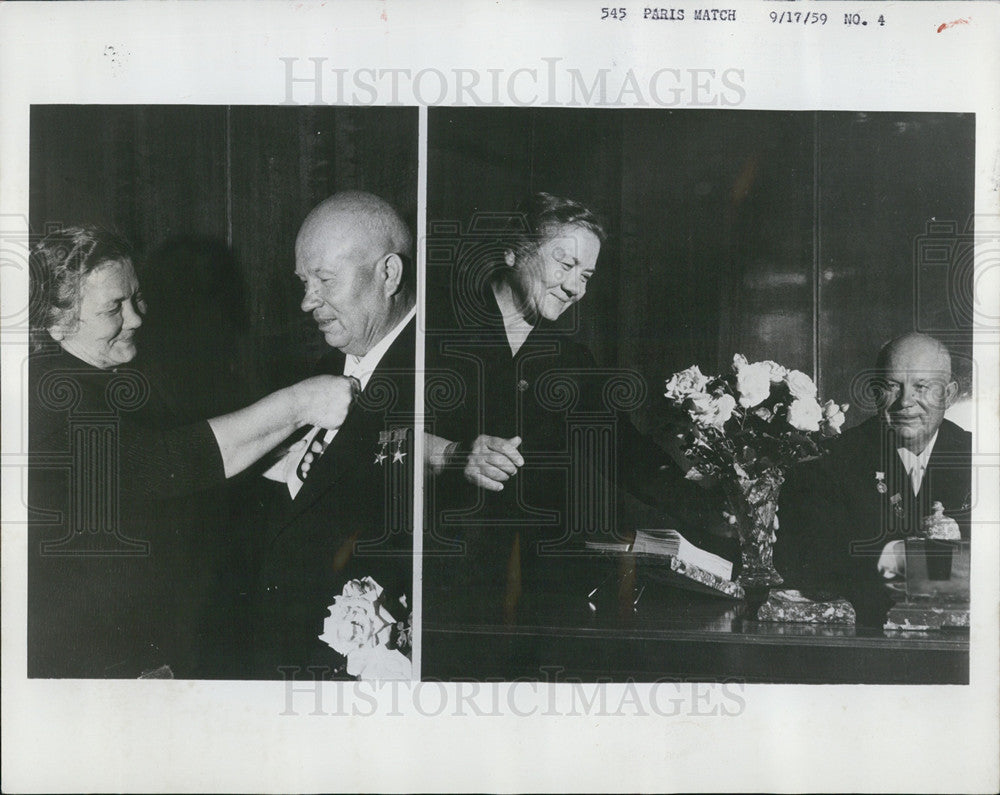 1959 Press Photo Mme Kruschev and the Premier - Historic Images