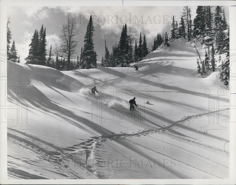 1973 Press Photo Slopes at Marmot Basin near Jasper, Alberta. - Historic Images