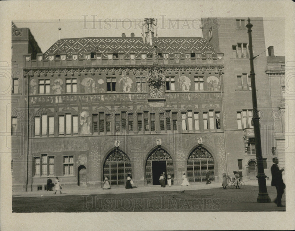 1914 Press Photo Town Hall Baths Switzerland - Historic Images