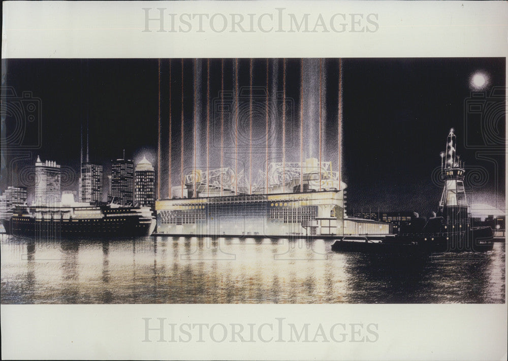 1994 Press Photo Deuteron Megatheater in downtown Tampa&#39;s waterfront - Historic Images