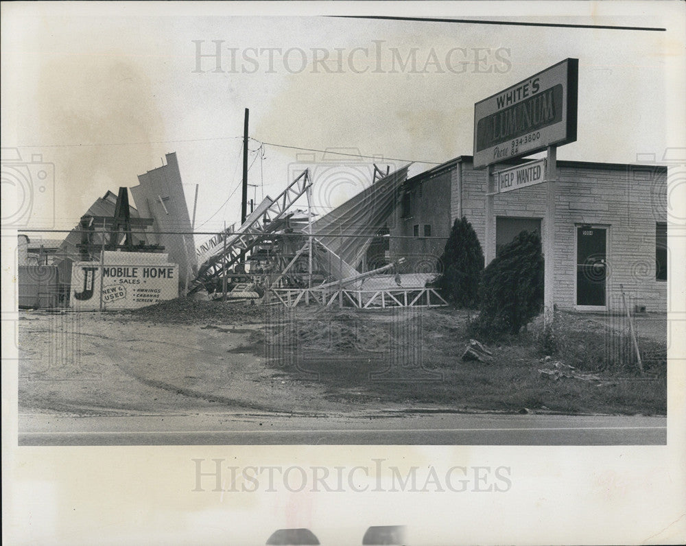 1974 Press Photo Storm Damage Nottingham - Historic Images