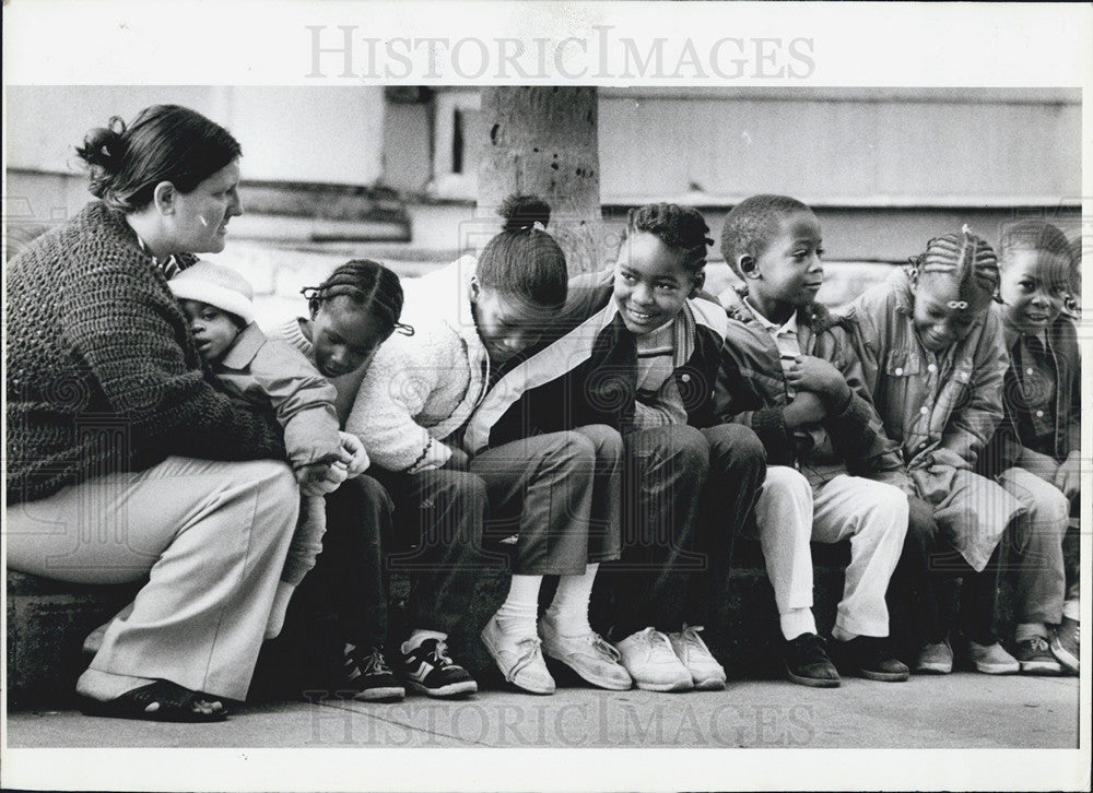 1985 Press Photo Debbie LePoidevin, Wadi Lee, Jasmine Brown, Temika Wilson - Historic Images