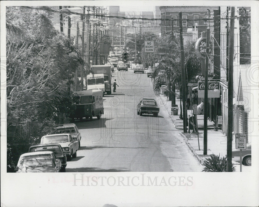 1973 Press Photo Tampa,Fla street scene - Historic Images