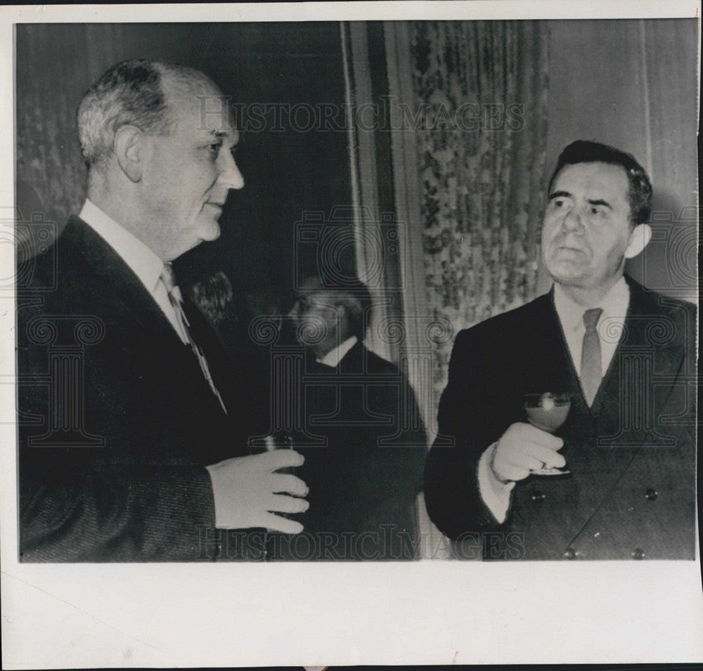 1962 Press Photo Sec. of State Dean Rusk &amp; Andrei Gromyko Russian For. Minister - Historic Images