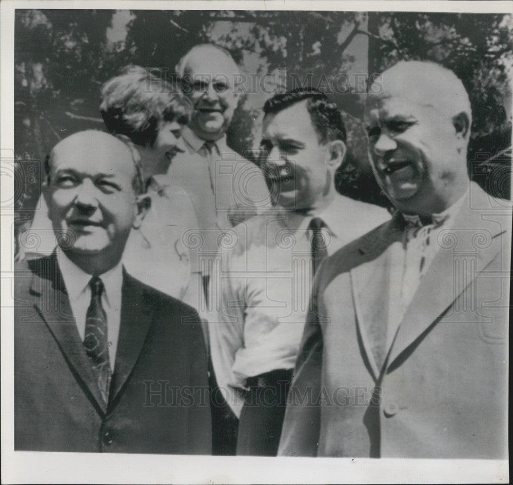 1963 Press Photo Sec of State dean Rusk &amp; Soviet Premier Nikita Krushchev - Historic Images