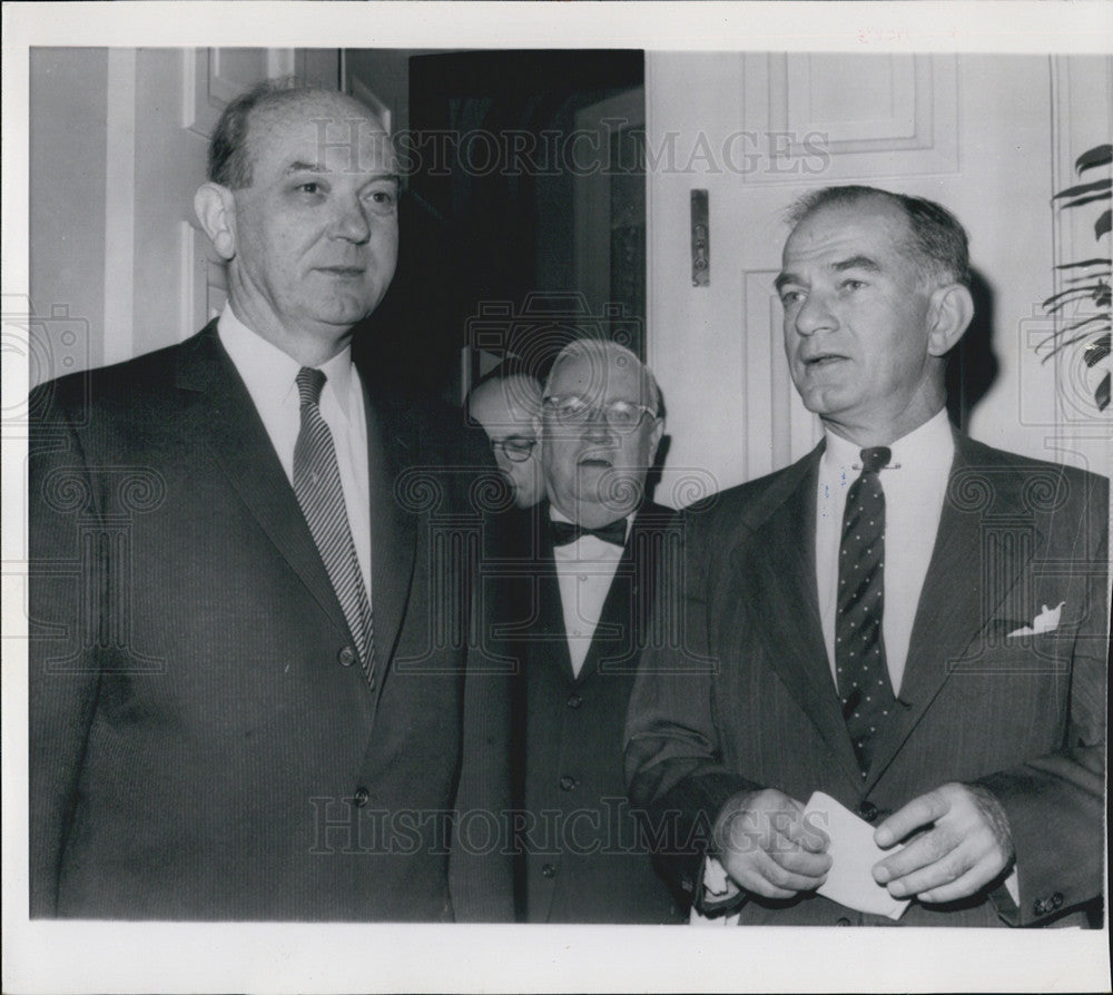 1961 Press Photo US Sec. of State Dean Rusk and chairman J. William Fullbright - Historic Images