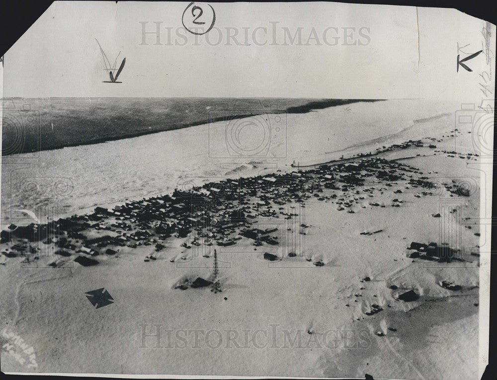 1931 Press Photo of an aerial view of Nome, Alaska - Historic Images
