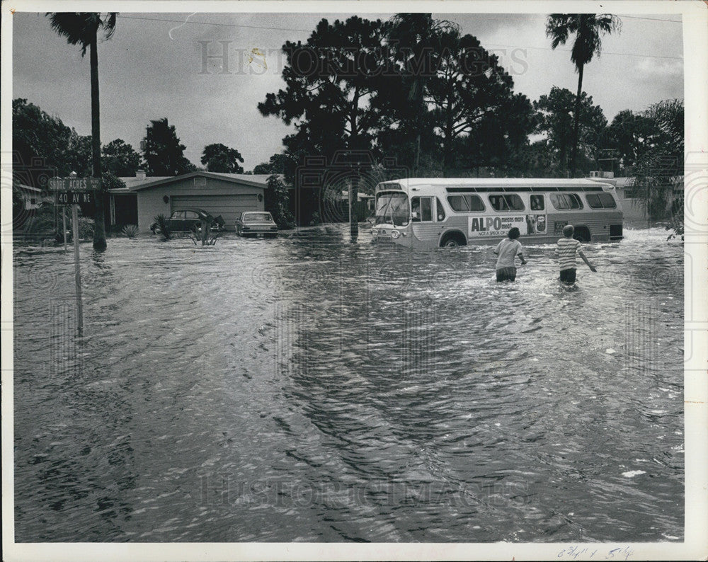 1972 Press Photo Flooded area of Shore Acres Fla. - Historic Images