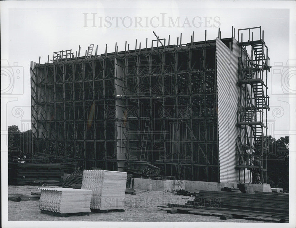 1960 Press Photo Cooling Tower, Argonne National Laboratory Construction - Historic Images