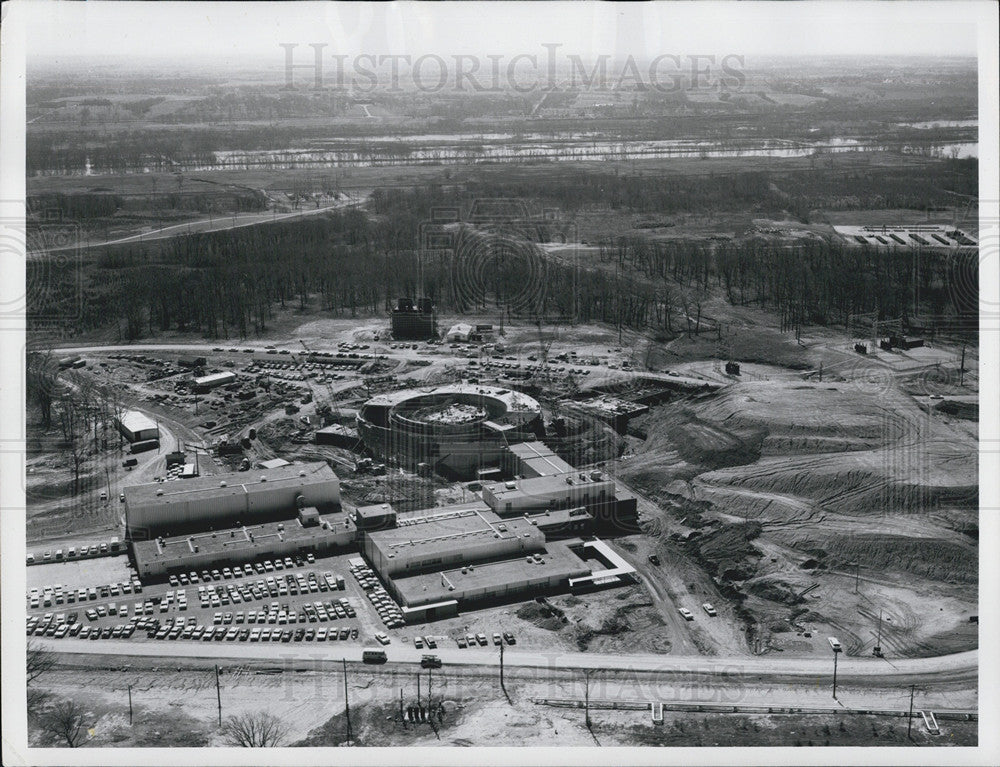 1962 Press Photo Aerial View Zero Gradient Proton Synchrotron Under Construction - Historic Images