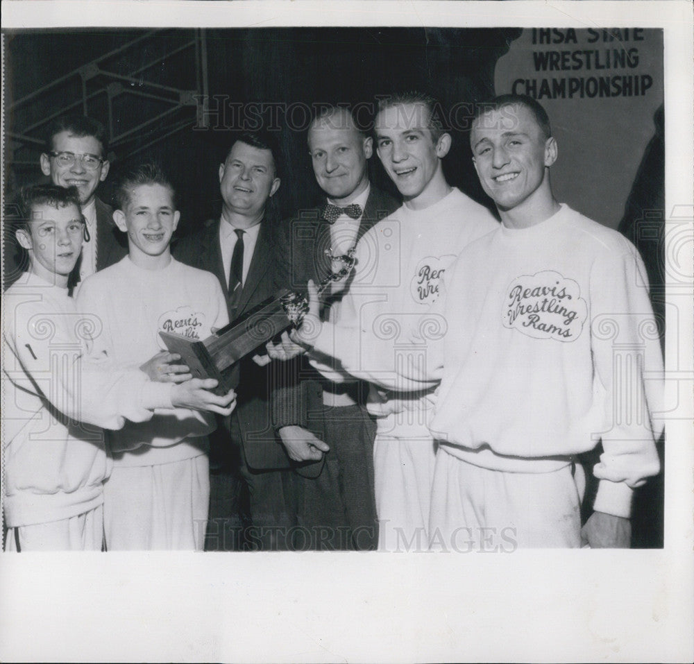 1961 Press Photo Reavis High School Wrestling Champs - Historic Images