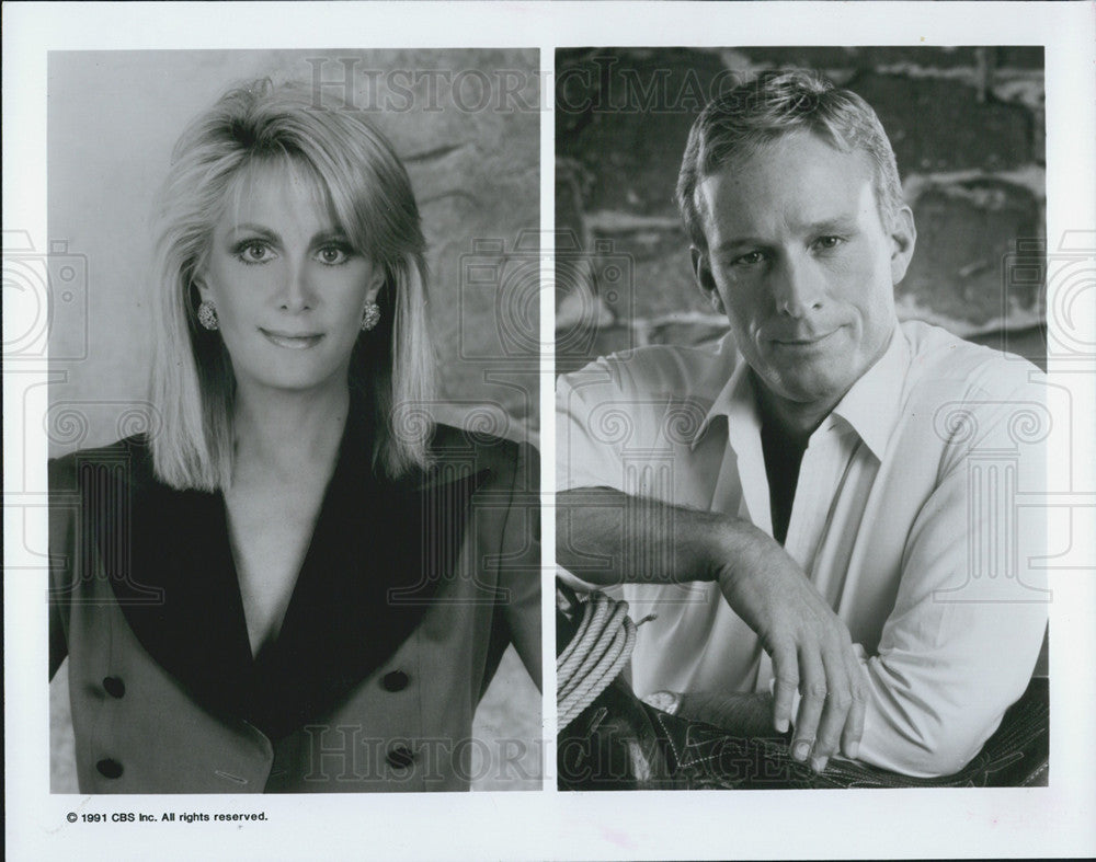 1994 Press Photo CBS Television Knots Landing Joan Van Ark Ted Shakelford - Historic Images