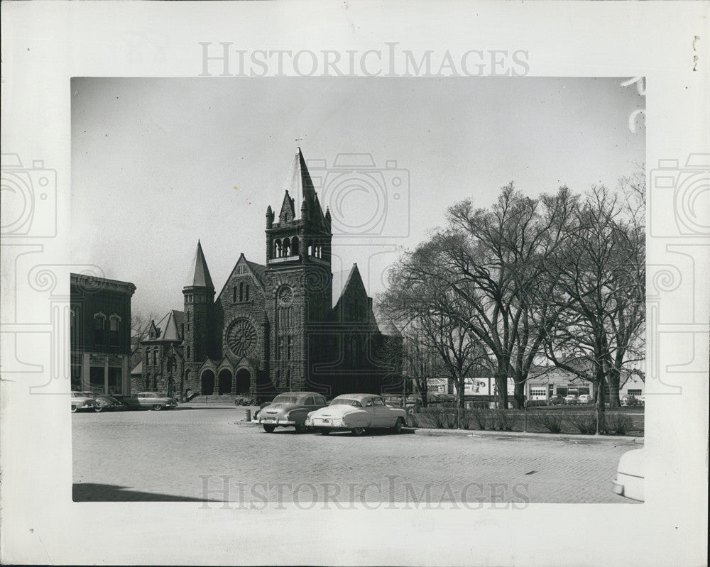 Press Photo Central Congregational Church Public Square - Historic Images