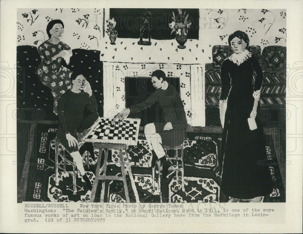 1975 Press Photo &quot;The Painter&#39;s Family&quot; by Henri Matisse Painted in 1911 - Historic Images