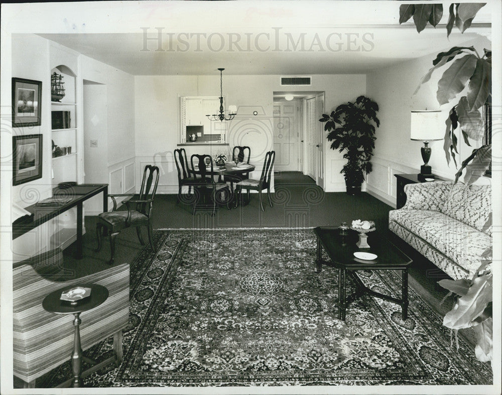 1969 Press Photo Interior decor of a Florida apartment - Historic Images