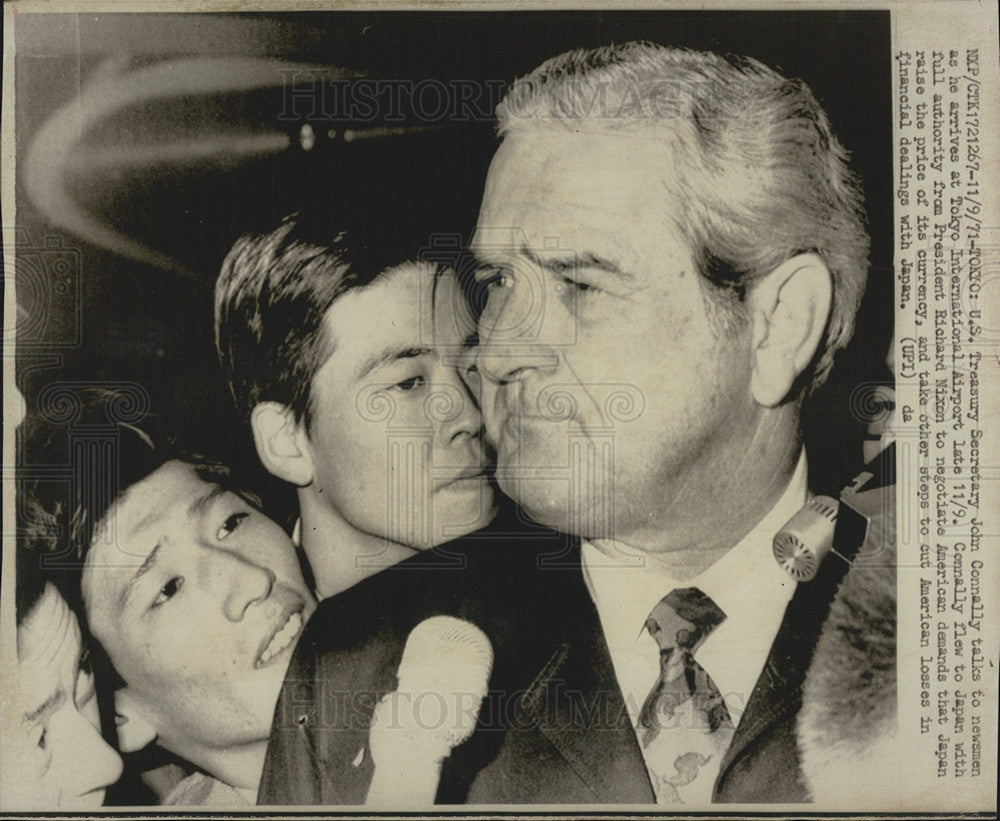 1971 Press Photo US Treasury Secretary John Connally, Tokyo - Historic Images