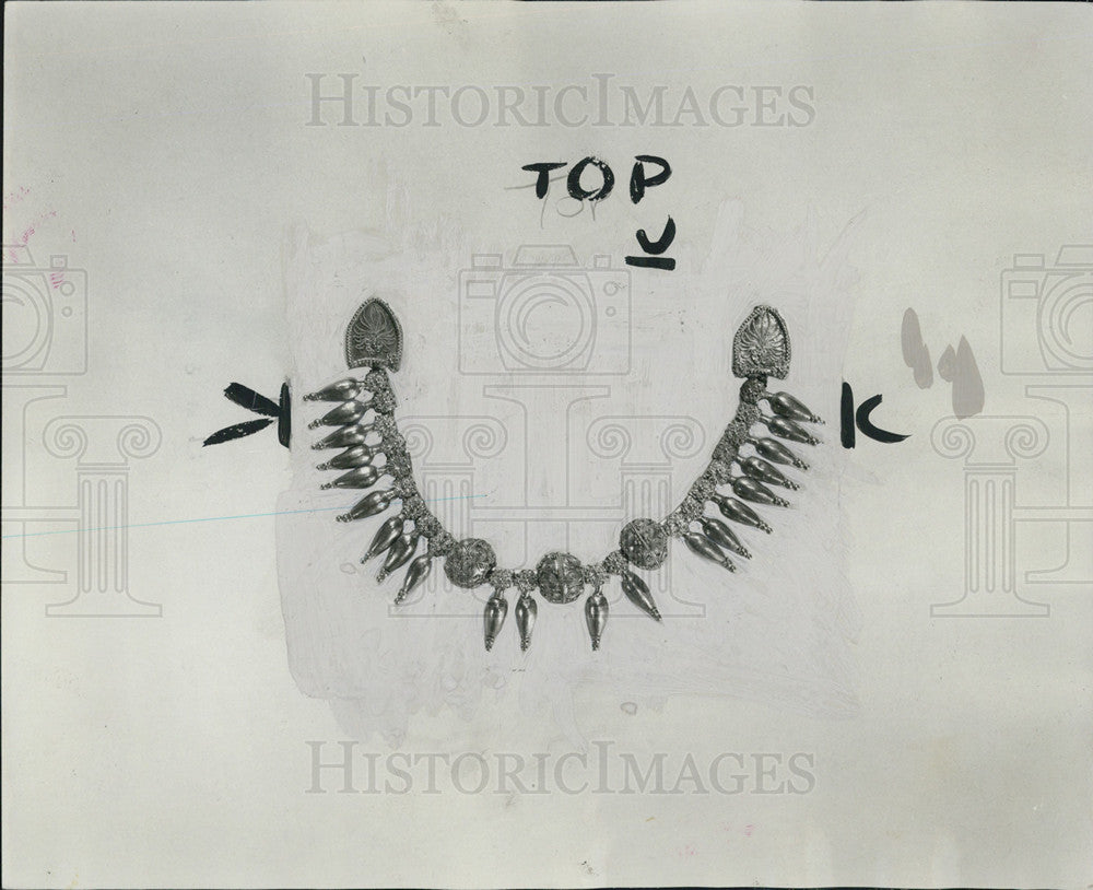 1959 Press Photo Gold Necklace, Phrygian, Turkey - Historic Images