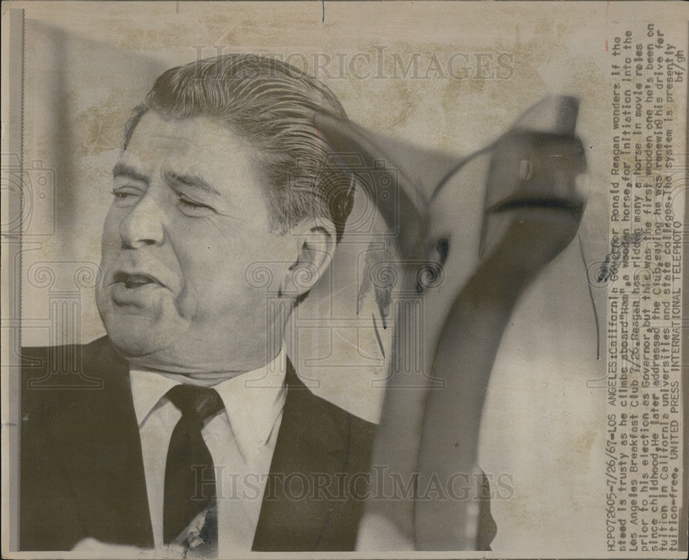 1967 Press Photo Ronald Reagan California Governor - Historic Images