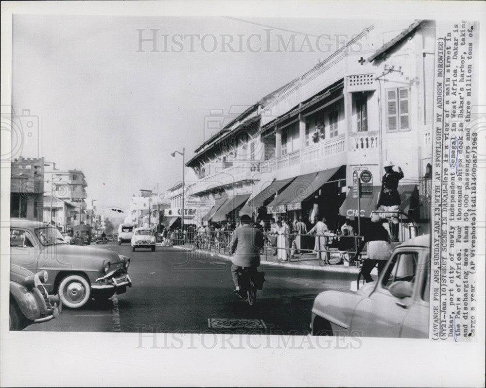 1962 Press Photo Dakar,Africa street scene - Historic Images