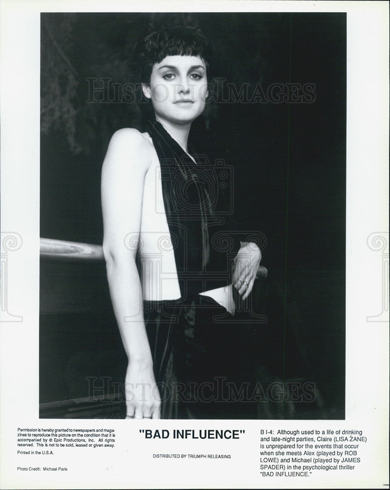 1991 Press Photo Lisa Zane &quot;Bad Influence&quot; - Historic Images