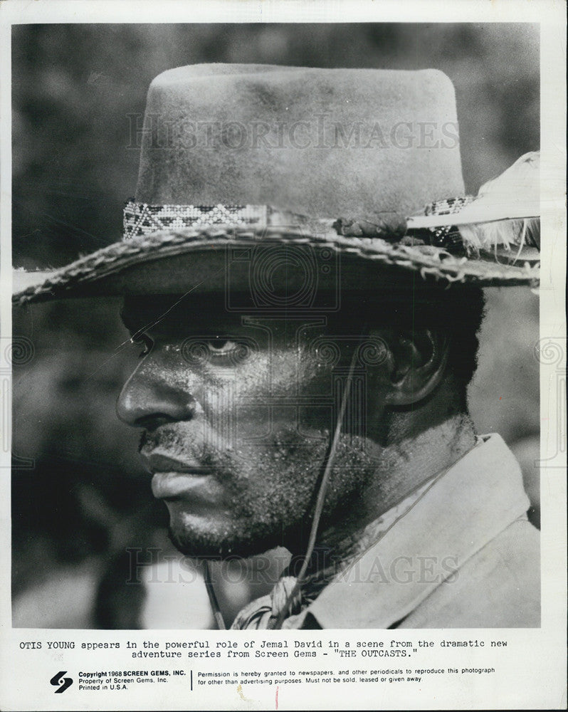 1968 Press Photo Otis Young as Jemal David in &quot;The Outcasts&quot; - Historic Images