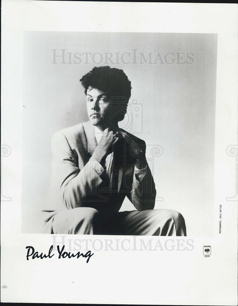 1984 Press Photo Paul Young Singer - Historic Images