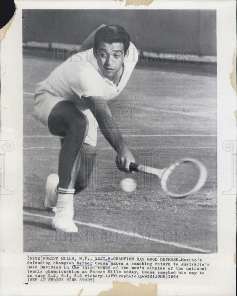 1964 Press Photo Mexican Tennis Player Rafael Osuna - Historic Images